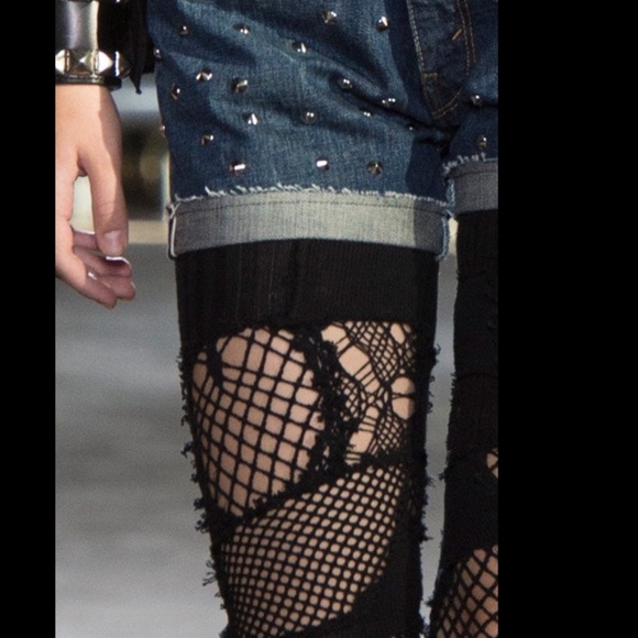 BNWT JUNYA WATANABE OS Runway Deconstructed Patchwork Tights HTF - Picture 3 of 12